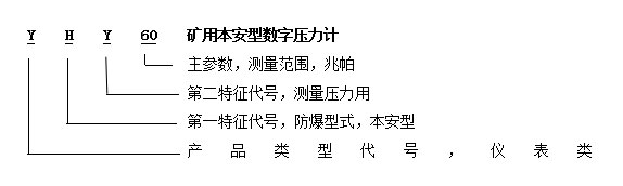 YHY60（B）礦用本安型數字壓力計
